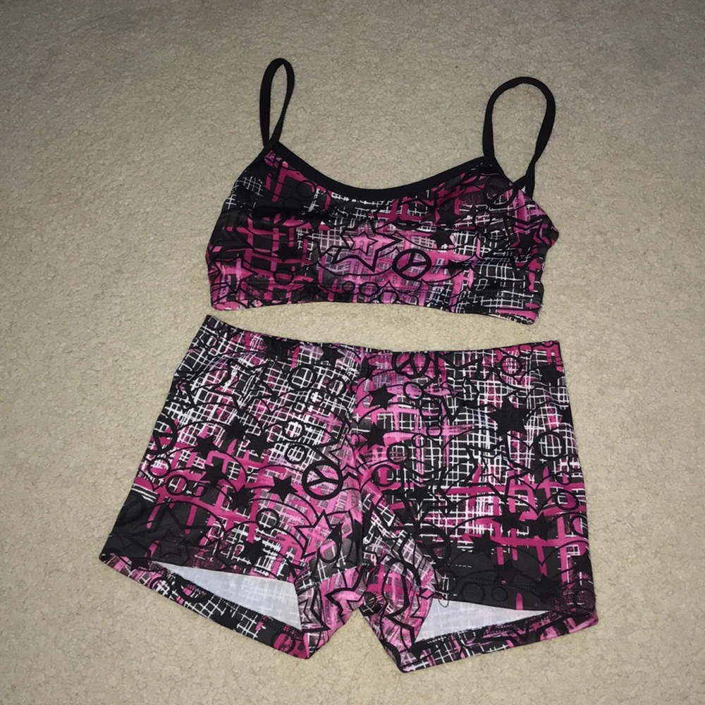 Matching sports bra & shorts set